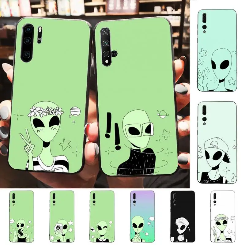 

Alien Space Phone Case For Huawei P40 P30 P20 Pro P10 Plus P9 P8 Lite P Smart Cover