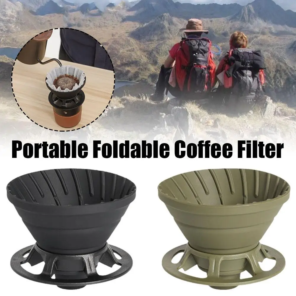 Creative Outdoor Camping Silicone Folding Filter Cup Portable Coffee Filter Cup V60 Cake Coffee Filter Smart Cup