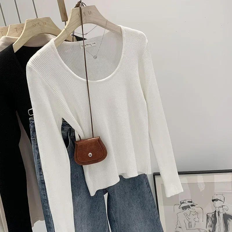 В наличии нишевый чувственный U-образный вырез однотонный базовый слой женский