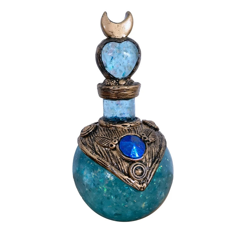 

AFBC Magic Moon Bottle For Magic Potion Resin Decoration Handmade Crystal Gemstone Wishing Bottles Gifts For Her