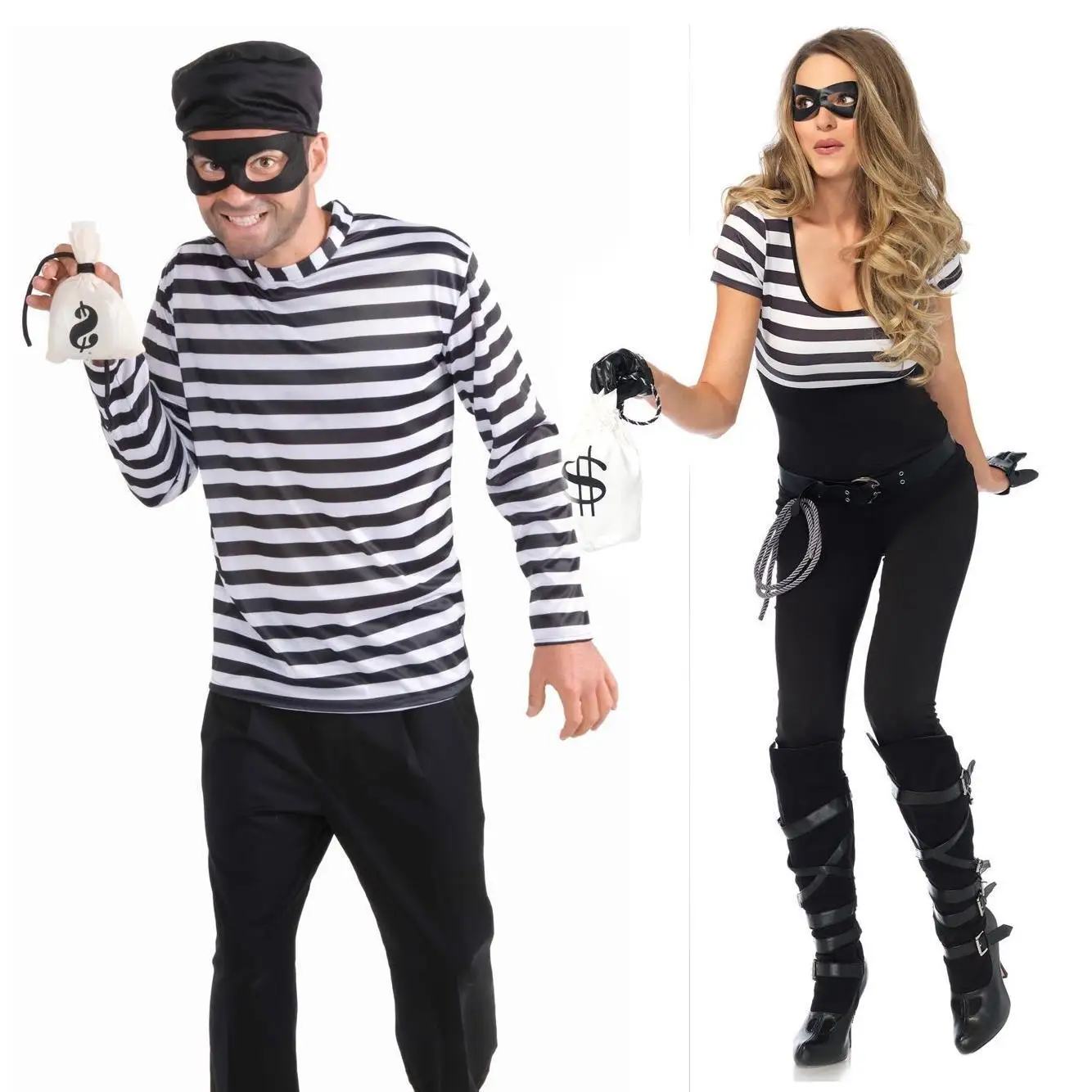 Костюм заключенного на Хэллоуин костюм-вор большого размера костюм для взрослых