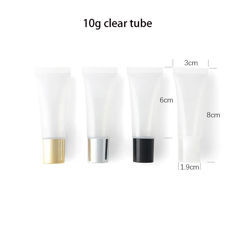 

100pcs 10g 15g 20g Empty Soft Tube Cosmetic Cream Lotion Shampoo Containers Facial cleanser Unguent Containers Lipstick tube