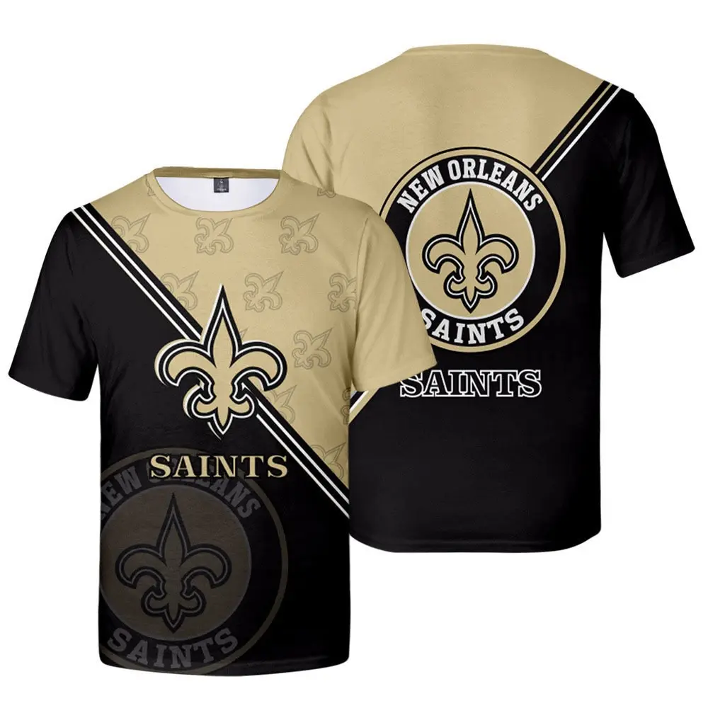 

Man Tshirt American Football Sports New Orleans Saints 3D Printed Short sleeve Men Fashion Pullover Oversize T Shirt