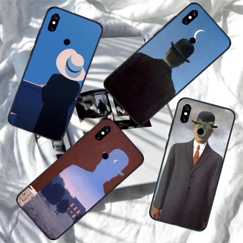 

Чехол для телефона Rene Magritte для Xiaomi Redmi Note 11 10 9T 8 7 Pro Redmi 9 9A 9C 8 7 6, мягкий черный чехол для телефона