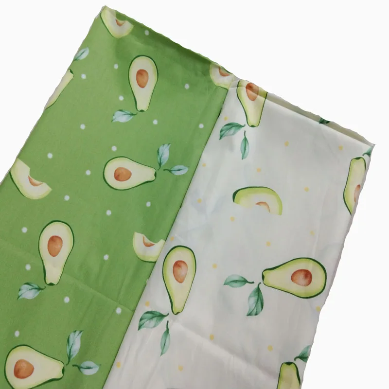 Свежие фрукты, киви, принт в горошек, 100% хлопок, саржа, хлопчатобумажная ткань 50x160 см, квилтинг, домашний декор, Лоскутная Ткань