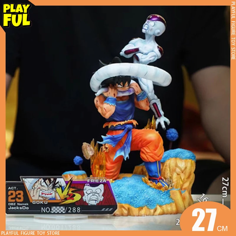 

27CM Anime Figures Dragon Ball Z Figure Namek Son Goku Bites Frieza Tail GK Pvc Action Figures Collection Model Toy gift