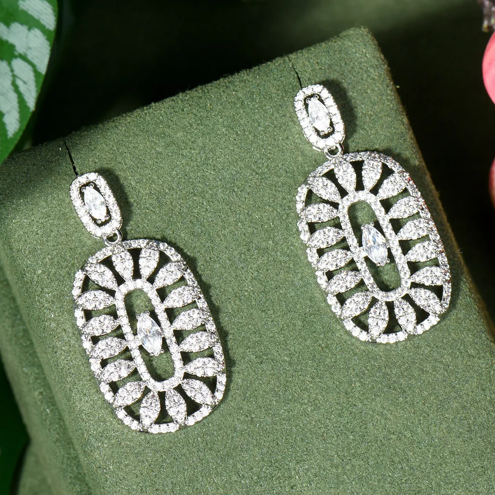 

Длинные висячие серьги-подвески с белым фианитом для женщин, для помолвки, свадьбы, вечеринки, люстры, серьги для невесты