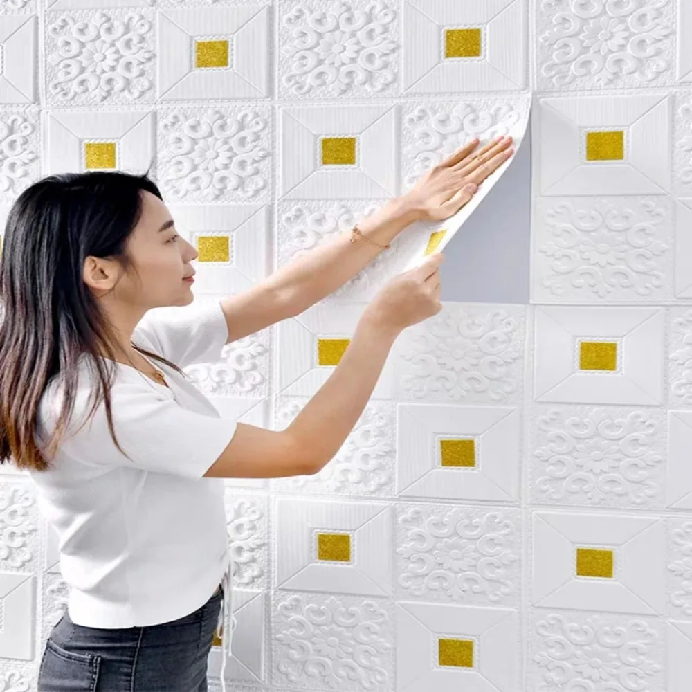 70 см x 2 м 3D Наклейка на стену стерео потолочная панель украшение крышу