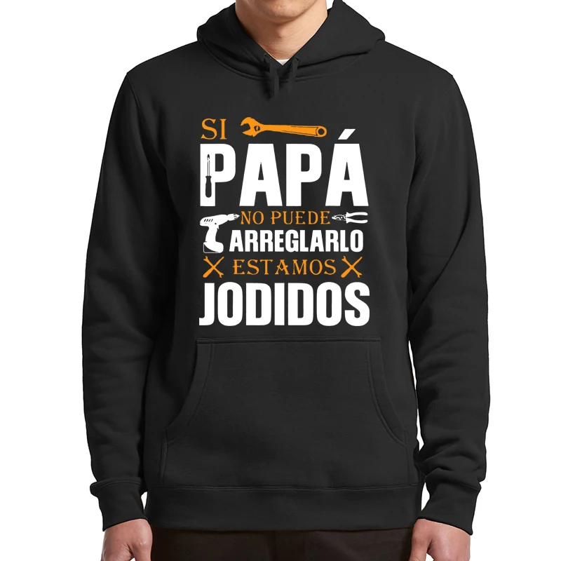 

If Dad Can't Fix It We're Screwed Hoodies Funny Father Papa Grandpa Worker Gift Hooded Sweatshirt Casual Soft Pullover