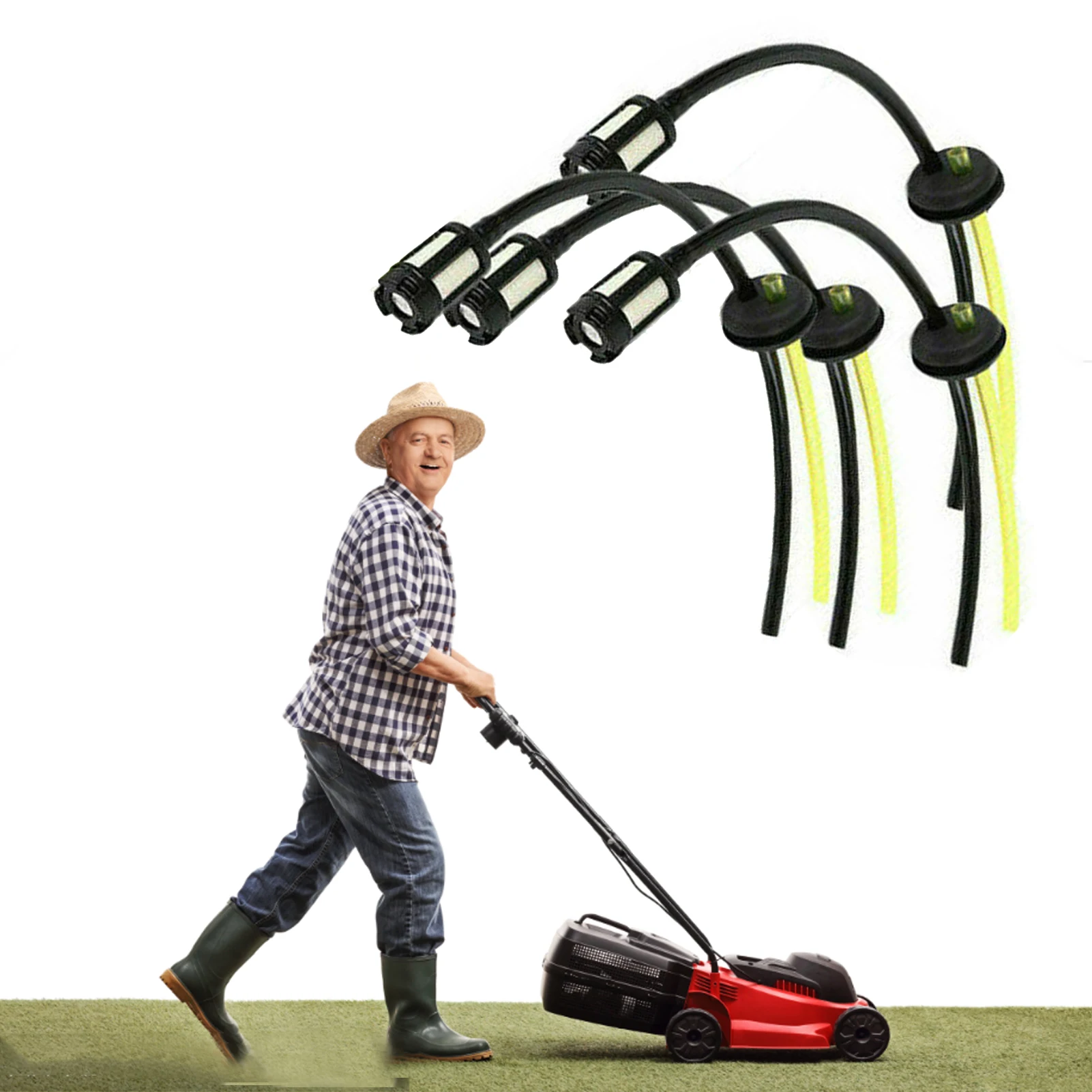 

Бензиновый Шланг для стриммера, масляная труба и резервуар, детали для бензинового шланга, замена 4 шт. шлангов для стриммера, трубы для трим...