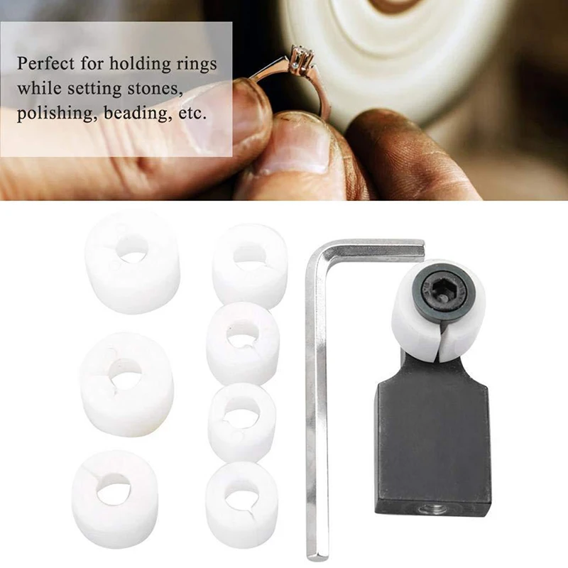 

Jewelry Ring Setter Clamp with Dies Locator Fixture Channel Diamond Setting Tool Jewelry Making Processing Tool for Jeweler