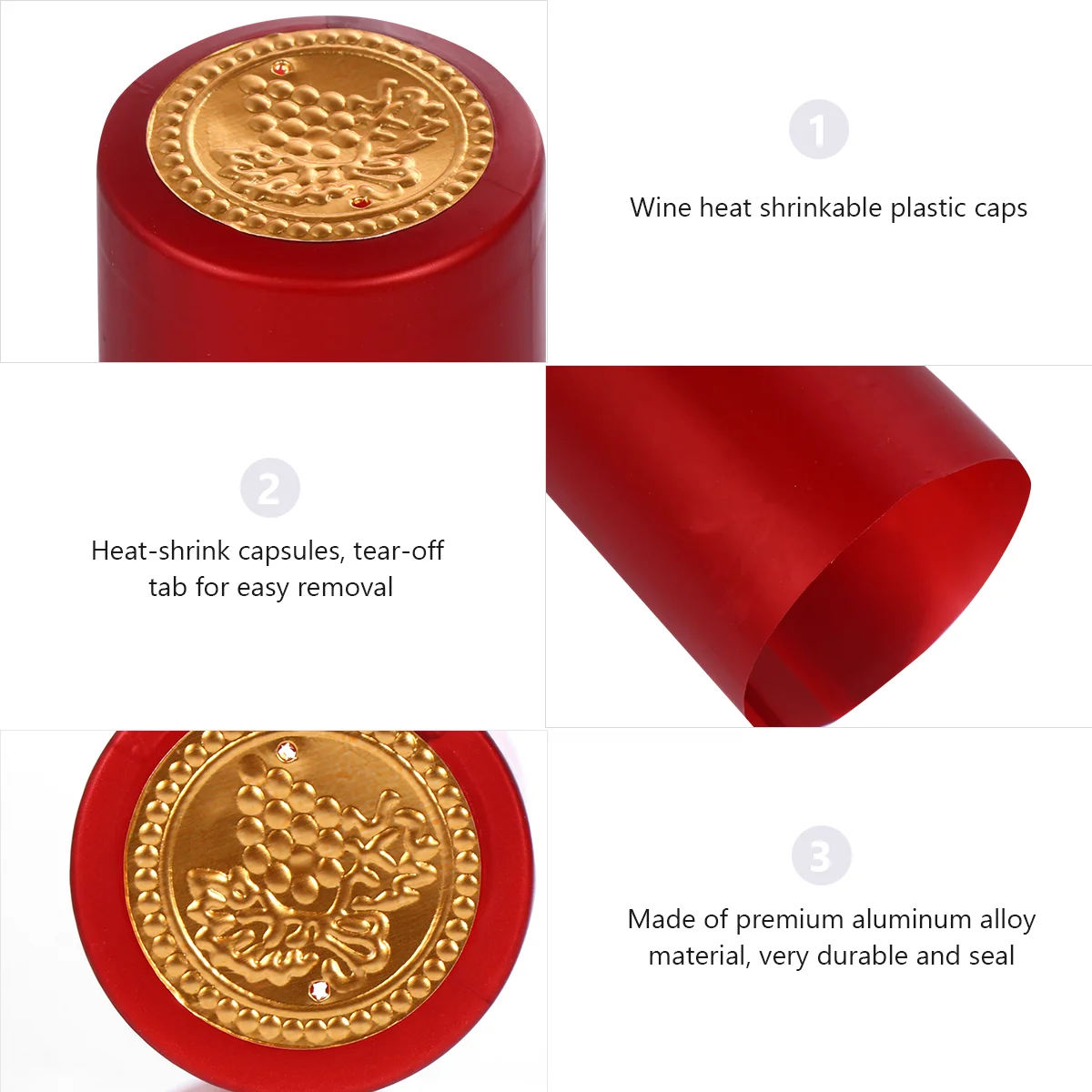 100 шт. пробки для бутылок красная термоусадочная пленка крышка напитков