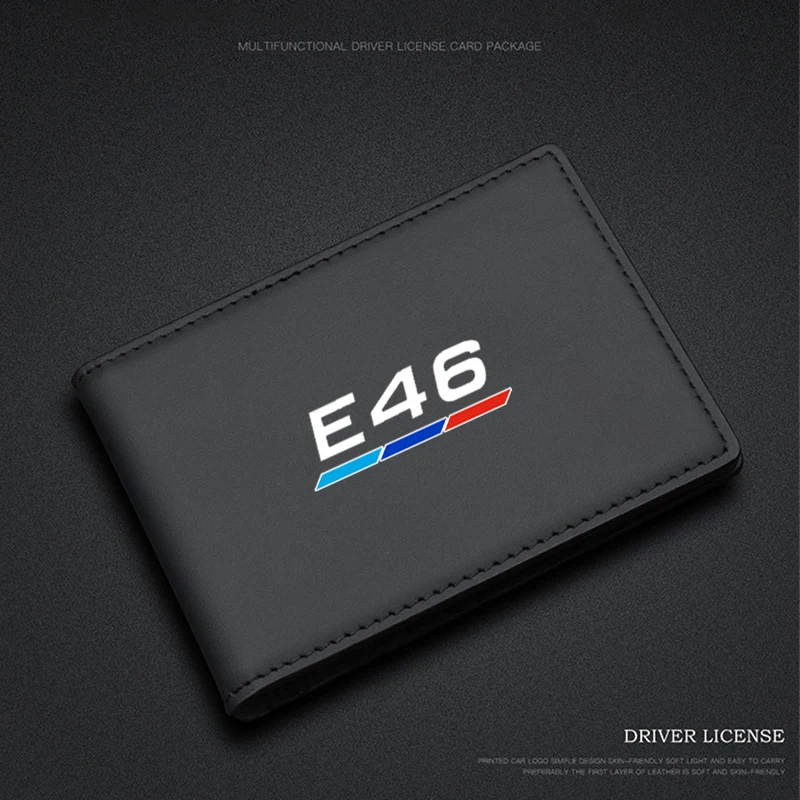

1PC Premium Top Layer Cowhide Driver's License Sleeve Card Holder Car Accessories For BMW E30 E34 E36 E39 E46 E60 E87 E90 F10