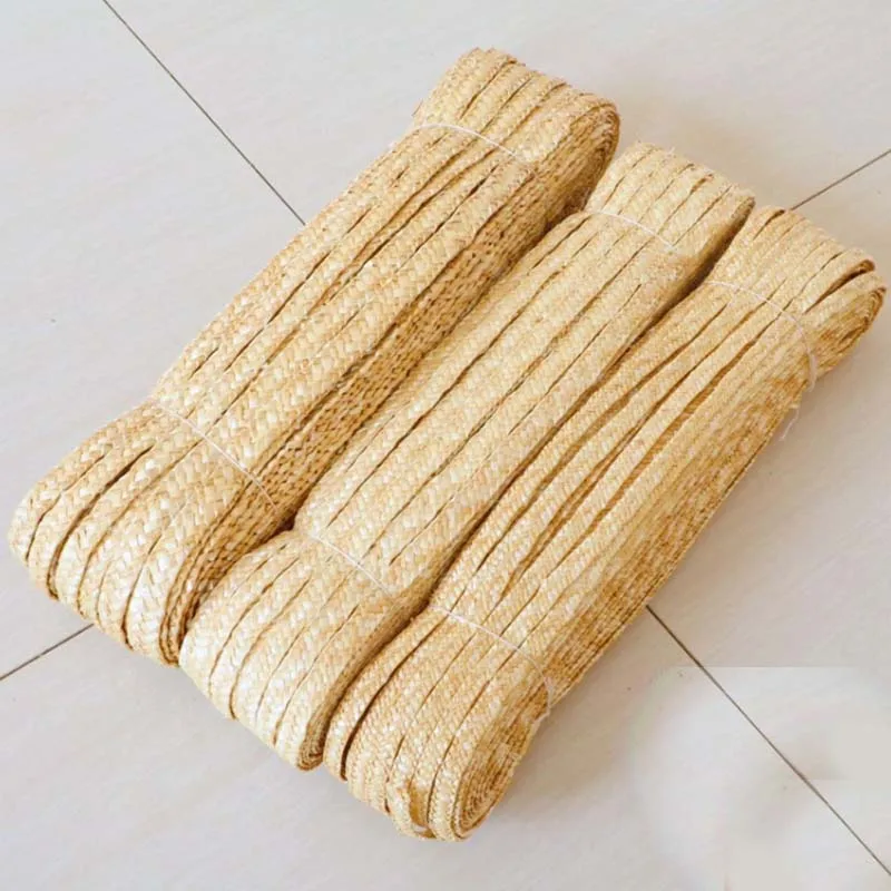 40 Meters Natural Wheat Straw Braids Material Handmade Weaving DIY Crafts Rope For Furniture Chair Table Hat Basket Repair Decor