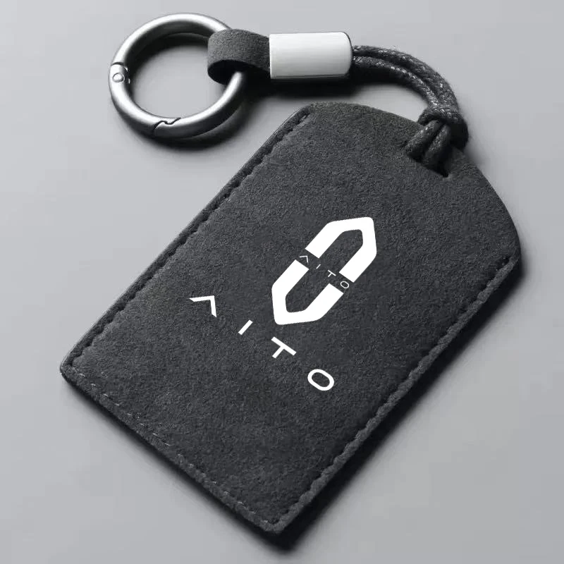 

Замшевый кожаный автомобильный чехол для ключей NFC-карты, защитный чехол-держатель, автомобильный брелок для Aito M5 M7 M8 M9 Huawei HIMA SERES Auto