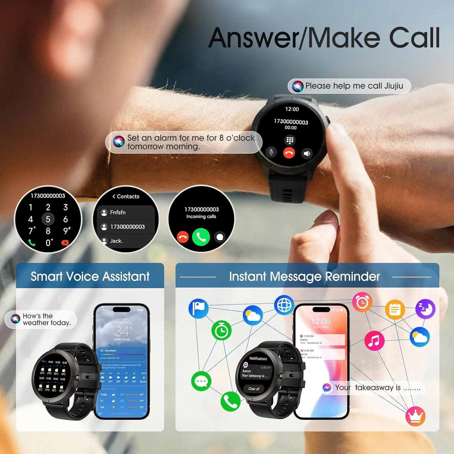 Фото Умные часы ZH Digital GPS с AMOLED-дисплеем 1,32 дюйма, поддержкой ГЛОНАСС, BDS, Galileo, NAVIC, QZSS, водонепроницаемость 5ATM №5