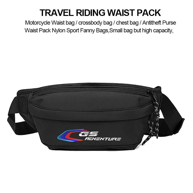 

For BMW F750GS F850GS R1200GS R1250GS ADV F800GS F900R Motorcycle Waist Pack Slant back bag Travel Bag Men Pack Belt Hip Bum bag