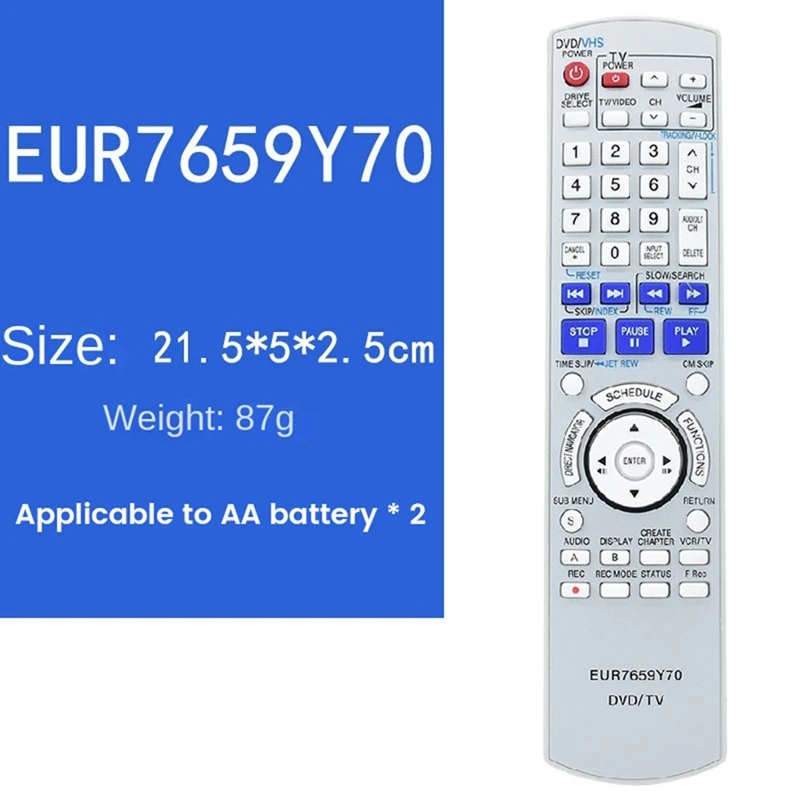Control For Panasonic Tv/dvd Combo Dmr-es35v Dmr-es35vp Dmr-