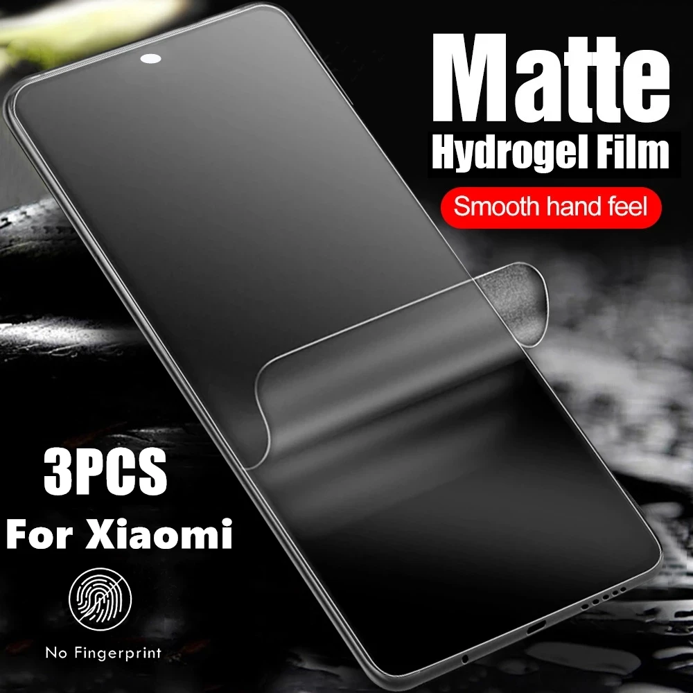 

For Xiaomi Poco X4 X3 M3 M4 Pro F3 Matte Hydrogel Film Frosted Screen Protectors for Redmi Note 11 9 8 Pro 9s 10s 11s 5G 9A 3PCS