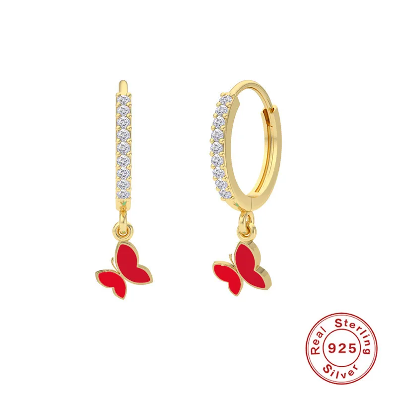 

Женские серьги-гвоздики из серебра 925 пробы в форме бабочки