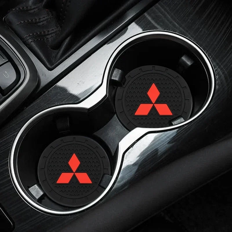 

Нескользящий автомобильный коврик для чашки с водой, 2 шт., для Mitsubishi ASX EVO Lancer Montero Mirage Outlander L200 Eclipse Cordia