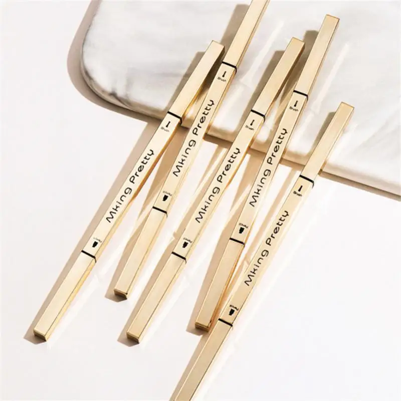 

5Color Double Ended Eyebrow Pencil Waterproof Long Lasting No Blooming Rotatable Triangle Eye Brow Tattoo Pen Makeup 3pc Eyebrow