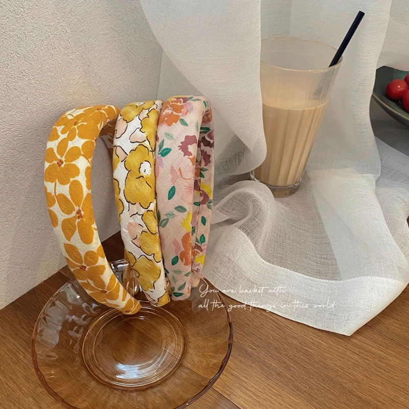 Повязка для волос в пасторальном стиле с широкими боками девочек |