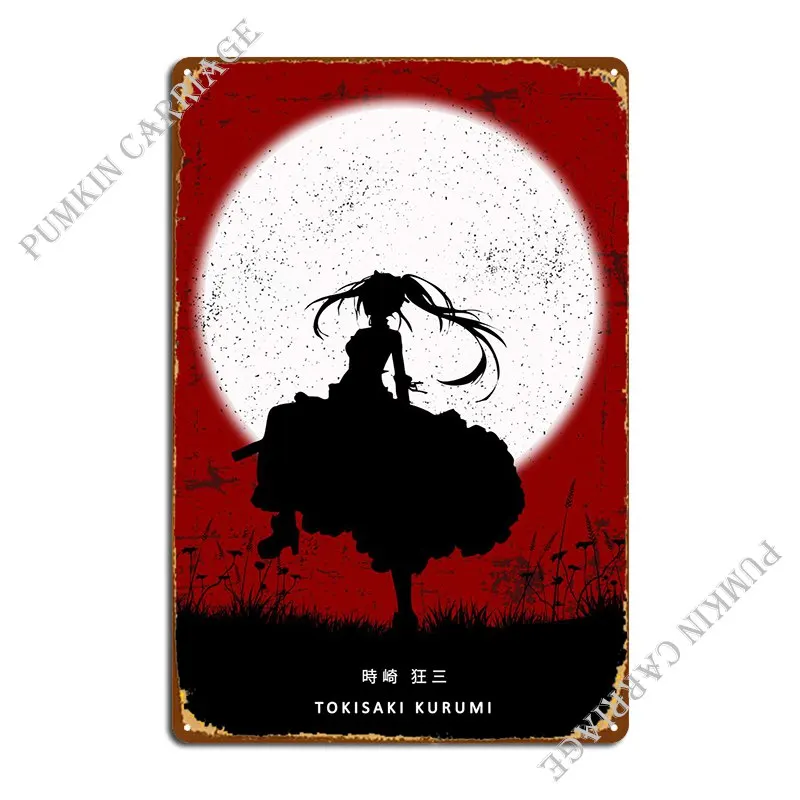 

Металлический плакат Tokisaki Kurumi для клуба