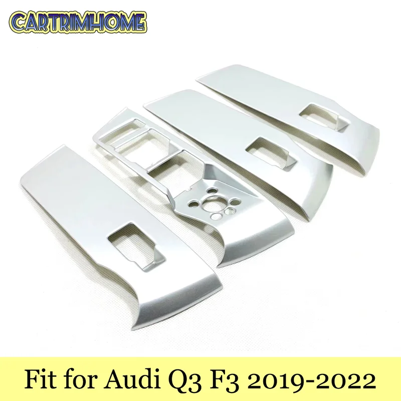 

Car Products Fit for Audi Q3 F3 Sportback 2019 2020 2021 Accessories Door Armrest Window Lift Switch Cover 4pcs Interior Parts