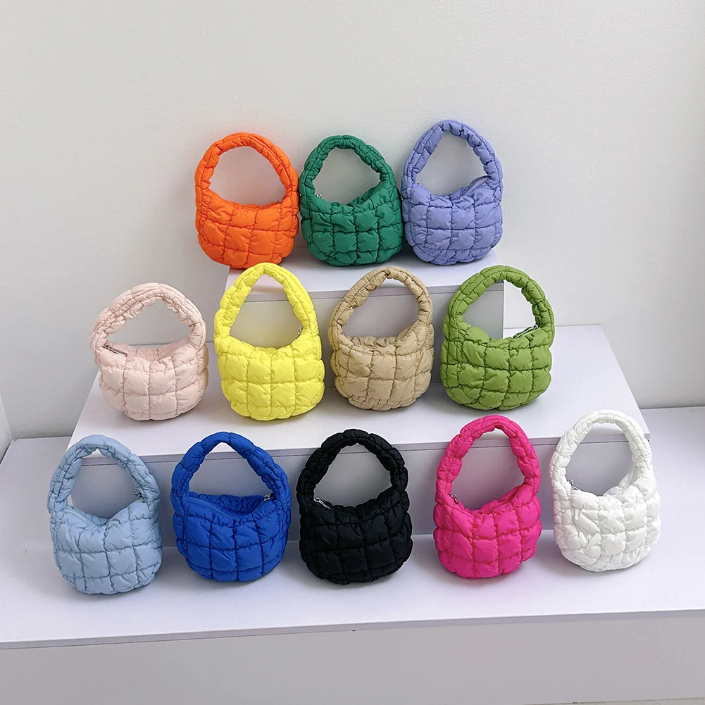

Корейские плиссированные мини-сумки в форме облака для женщин, сумка-тоут, стеганая сумка через плечо для пельменей, 2023, трендовая Роскошная брендовая дизайнерская сумка