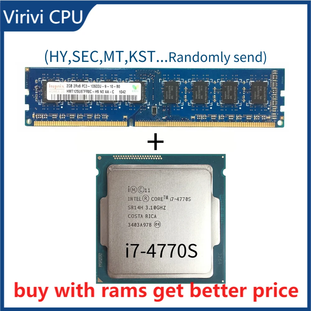 

DDR3 2G 1333 МГц с процессором i7-4770S 3,1 ГГц 8M кэш LGA 1150 i7-4770S ЦП