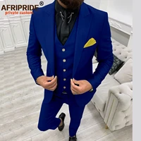 mens suit single breasted blazer vest and trousers 3 piece set slim fit elegant african clothing for party wedding a2216024