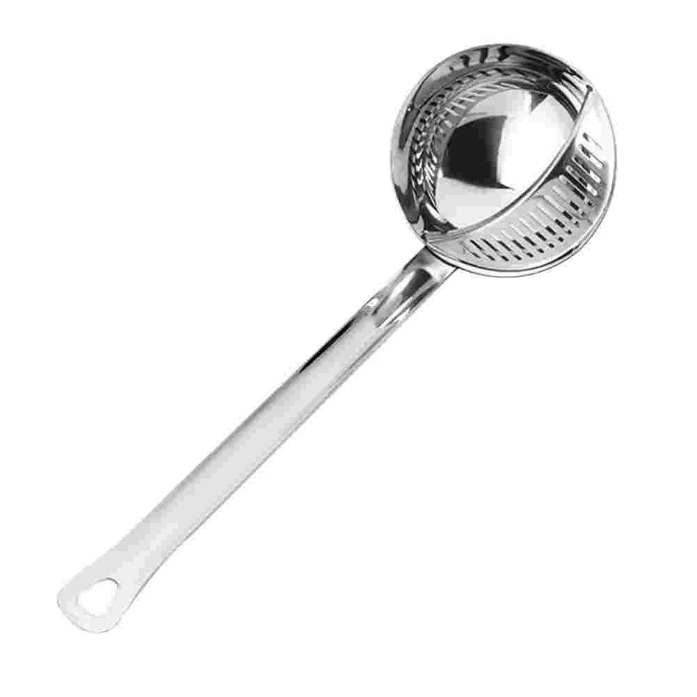 

Spoon Soup Ladle Scoop Stainless Steel Skimmer Separator Oil Serving Filter Strainer Handle Fatcooking Colander Hot Pot Slotted