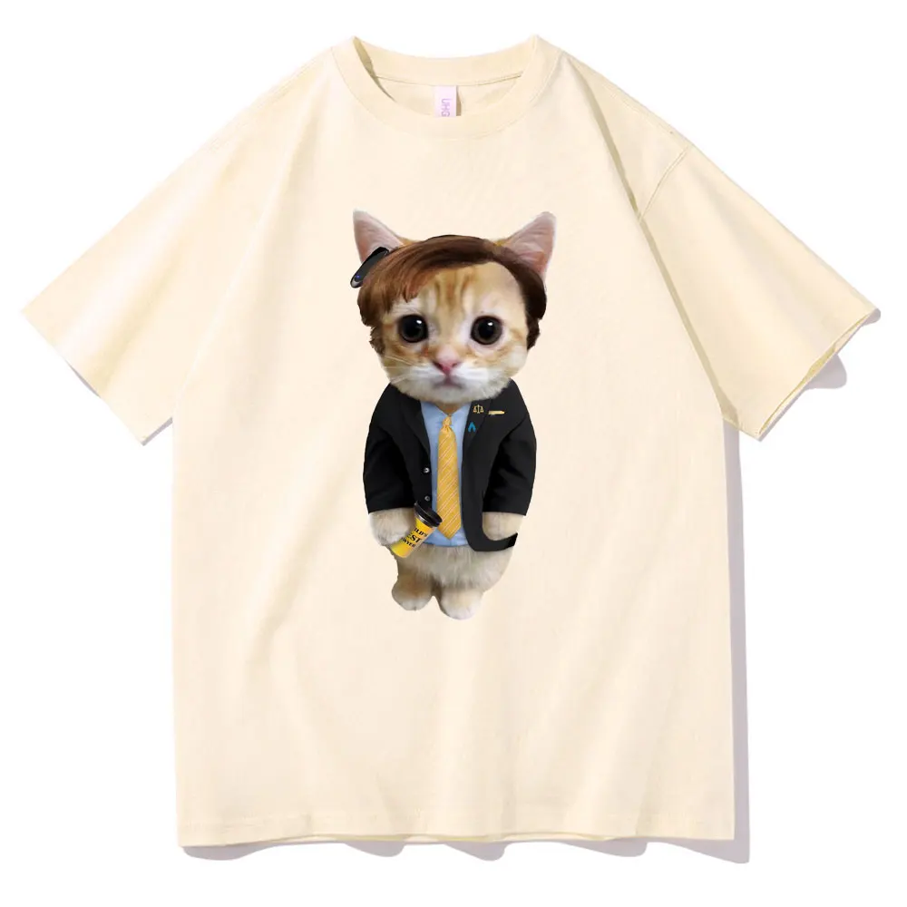 Футболка мужская оверсайз с рисунком грустного плача кошки Китти