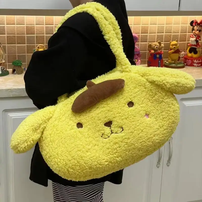 

Kawaii Cute Sanrio Pompompurin Shoulder Bag Handbag Cartoon Lovable Fashion High-Capacity Cute Girl Birthday Gift For Children