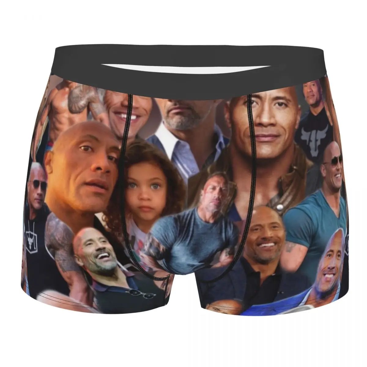 

Novelty Dwayne The Rock Johnson Collage Boxers Shorts Panties Male Underpants Stretch Briefs Underwear