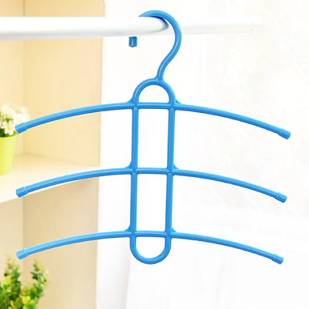 

Laundry Closet Fishbone Shape Storage Rack PP Multi Layers Wardrobe Towel Hook Clothes Hanger Holder Home Organizer
