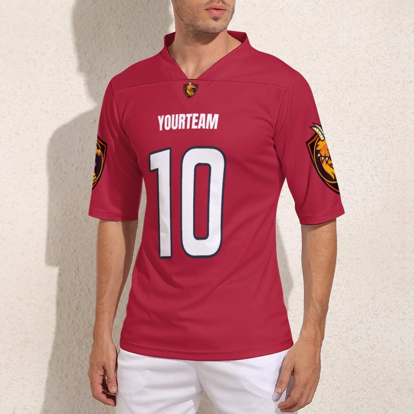 

Custom Houston No 10 Football Jerseys Men Trendy Rugby Jersey Customization Sportswear Rugby Shirt