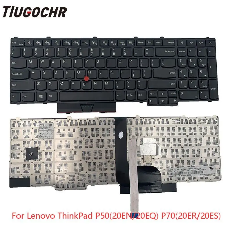 

Клавиатура US для ноутбука Lenovo ThinkPad P50 20EN/20EQ P70 20ER/20ES 00PA247 00PA277 00PA329, английская клавиатура trackpoint
