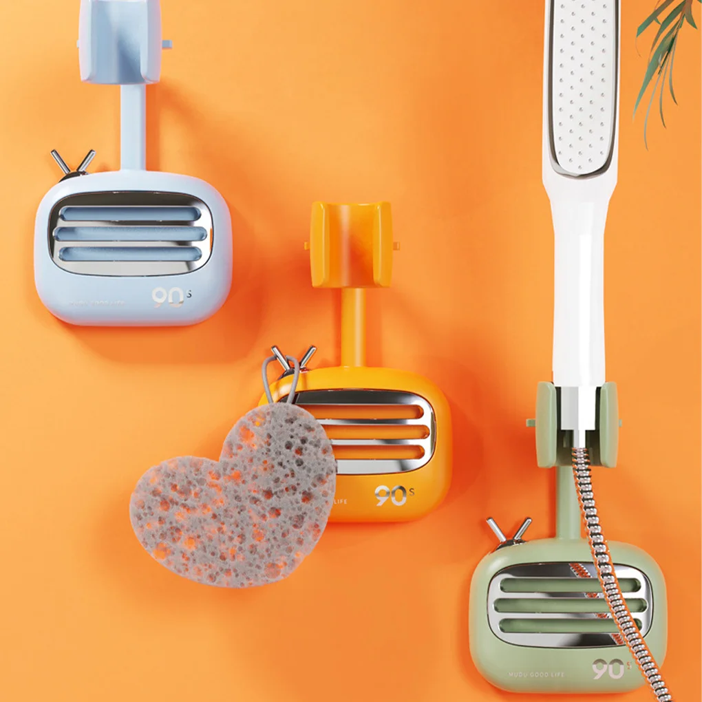 

Shower Head Holder Bathroom 360 Degree Self-Adhesive Showerhead Bracket Wall Mount Non-slip Stand with Hanger