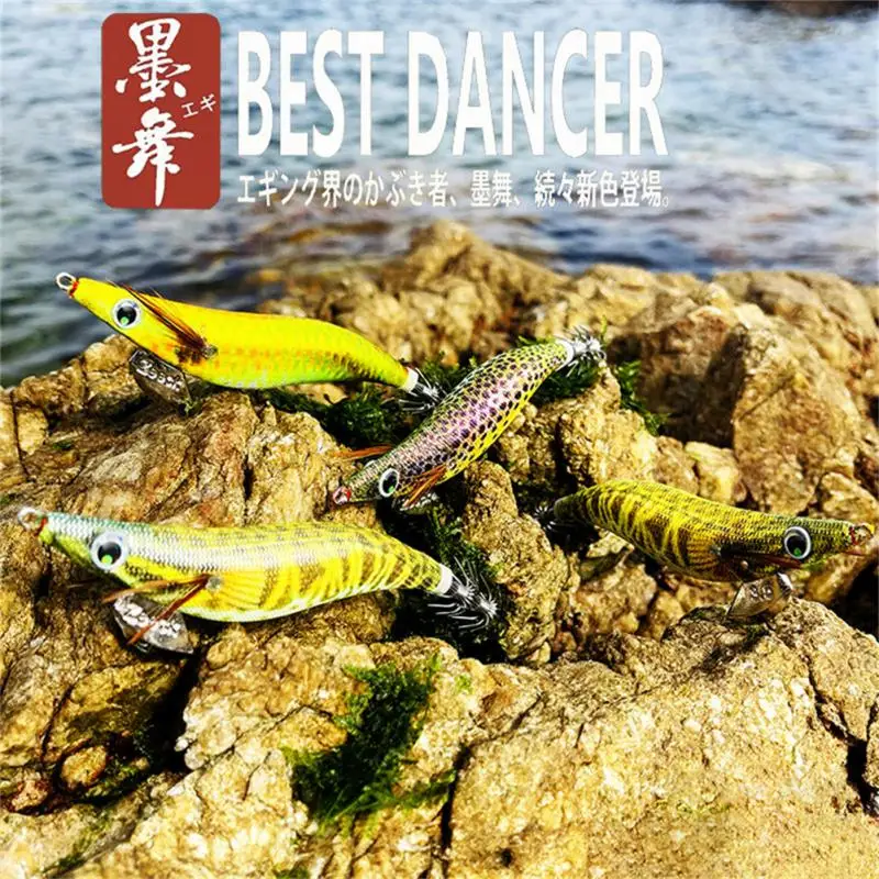 

Portable Squid Bait With Tote Bag Swimbait 3d Eye New Ink Dance Ring Beads Bait Tail Luminous Squid Hook Fishing Soft Lure