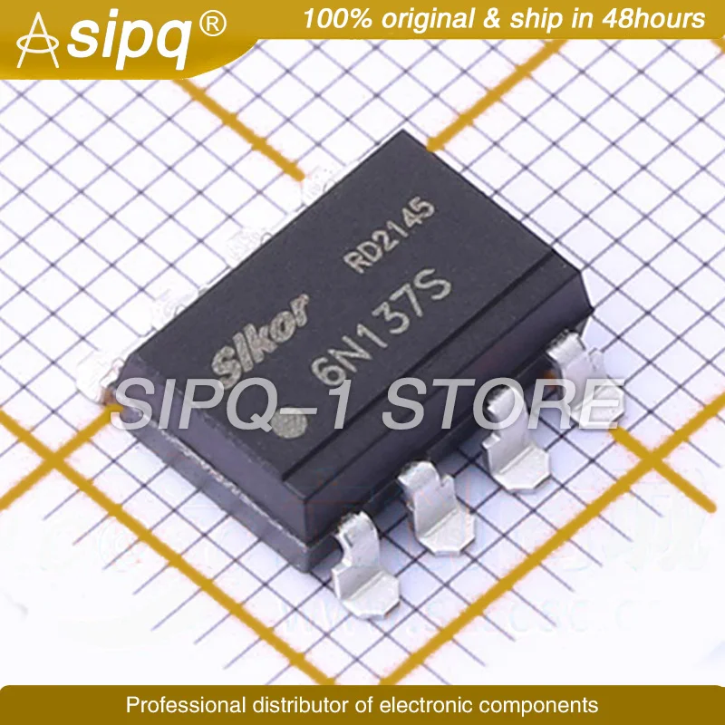 

1Reel 1000PCS/LOT 6N137S SOP-8-2.54mm OPTOCOUPLERS - LOGIC OUTPUT Brand New and Original In Stock Authentic Product