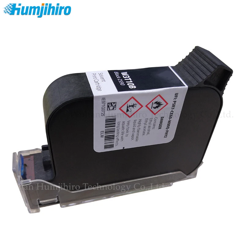 HUMJIHIRO For HP 2590 W3T10B Eco Ink Cartridge Handheld Inkjet Printer Cartridge Solvent Black Quick-drying Ink Cartridge