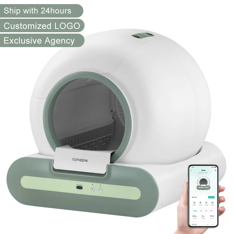 2024 Новый автоматический кошачий наполнитель APP съемный Туалет Tonepie Ti + 65L умный