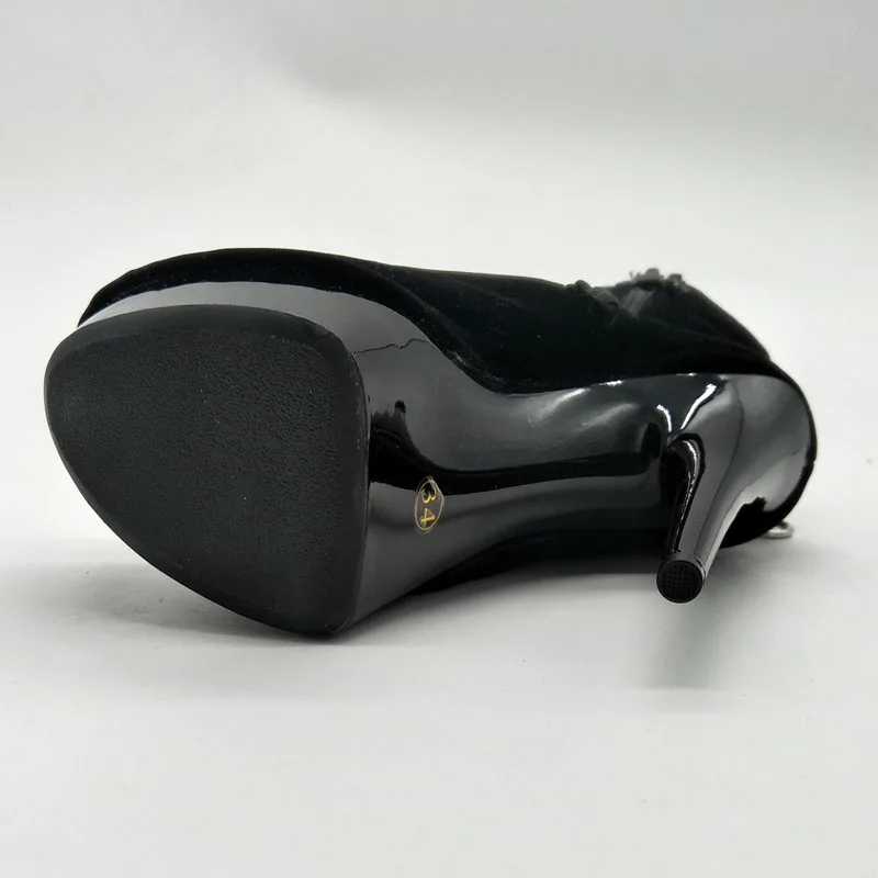 Женские замшевые ботильоны на платформе 15 см/6 дюймов шпильке с внутренней