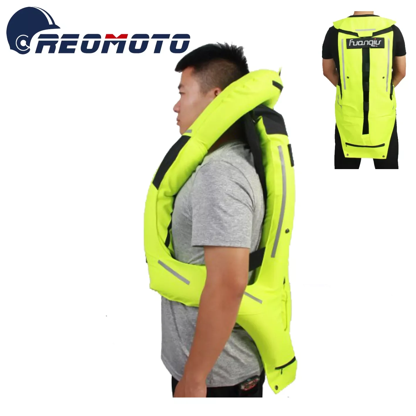 

Motorcycle Airbag Jacket Long Reflective Motocross Racing Airbag Jacket Riding Antifall Clothing Spine Hip Tail Vest Clothing