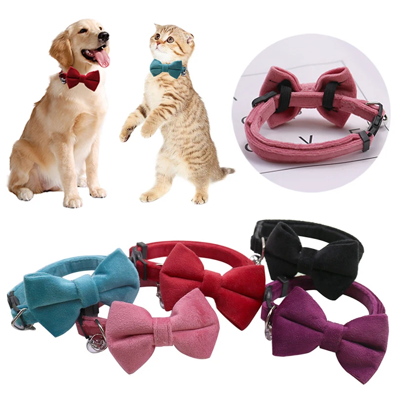 

Pet Collars New Pet Bow Bell Collars Cute Cat Collars Pet Supplies Multicolor Adjustable Pet Dressing Tool Pet Accessories