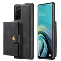 back cover for galaxy s20 fe s22 s21 ultra note 20 10 9 a52 a42 a32 a12 a71 a51 5g case leather magnetic detachable wallet bag