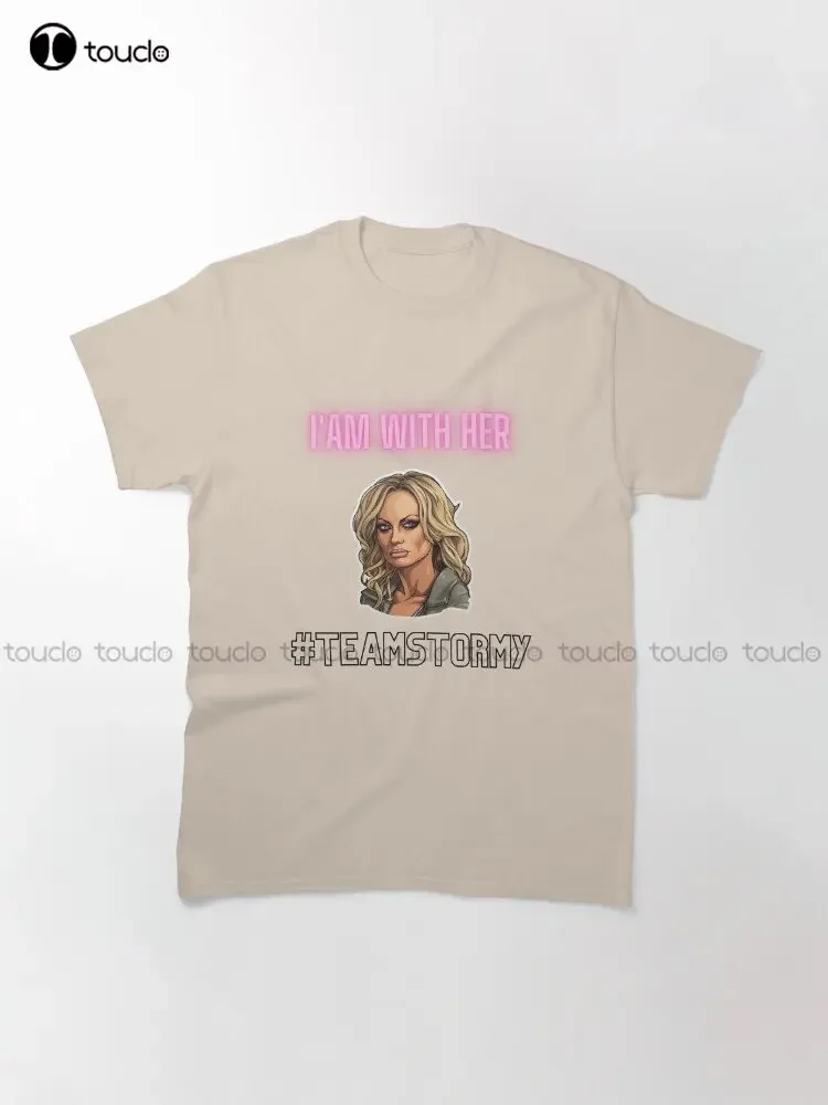 Я с ее # Классическая футболка Teamstormy футболки на заказ для мужчин забавная