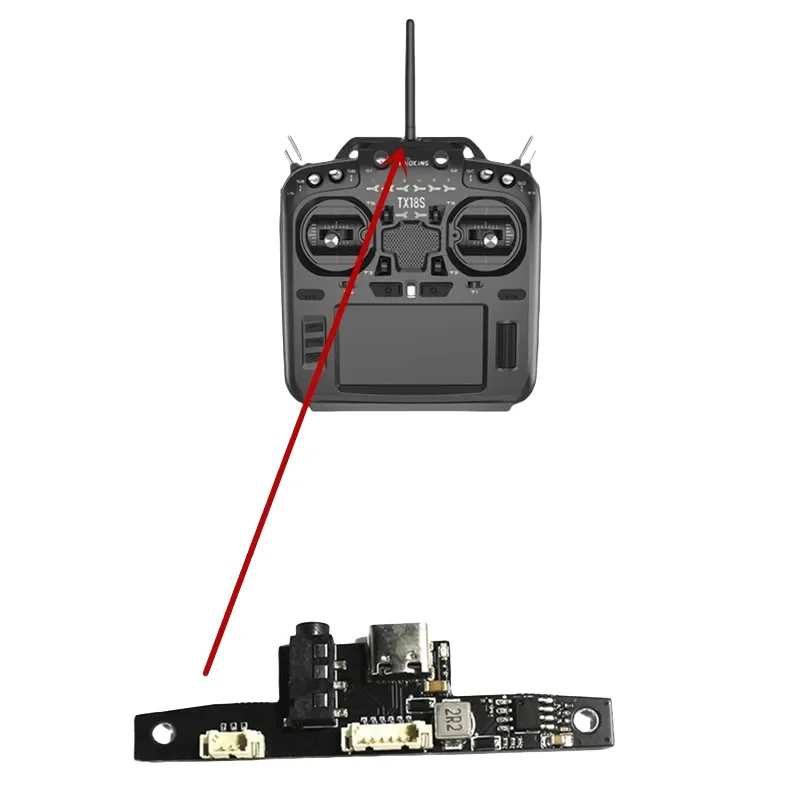 Фото RadioKing TX18S RadioMaster TX16S USB-C зарядная плата, модуль печатной платы, комплект обновления передатчика OpenTX, перезаряжаемая часть RC-контроллера №2